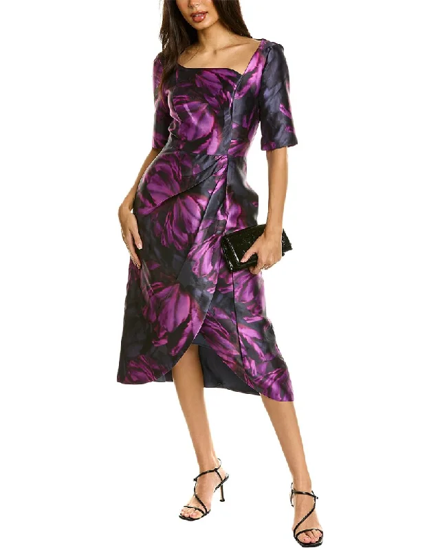 Peplum mini dresses for a flattering silhouette -Kay Unger Tallulah Tea-Length Dress Peplum mini dresses for a flattering silhouette -Kay Unger Tallulah Tea-Length Dress