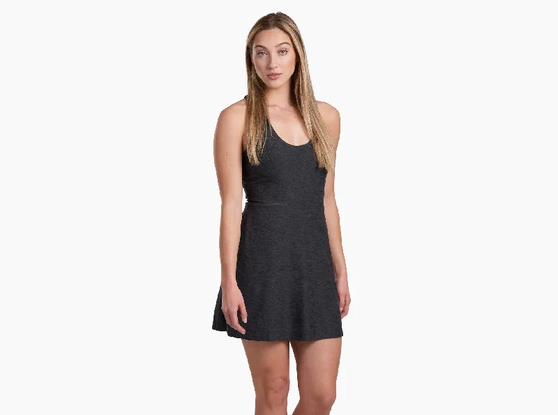 Flattering dresses for hourglass figure -Women's Revivr Dress - Raven