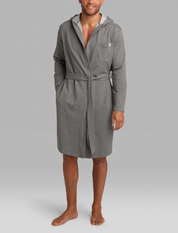 Comfortable dresses for casual outings -Luxe French Terry Robe