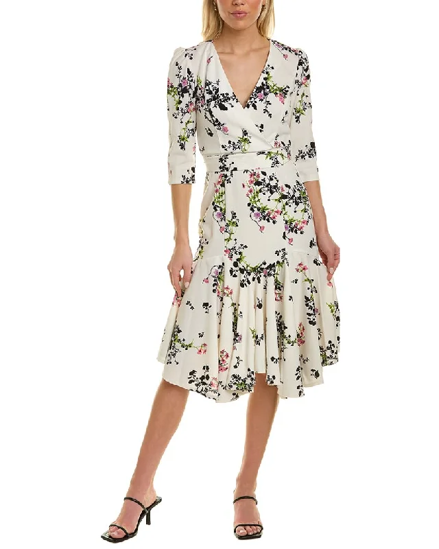 A-line mini dresses for a flattering silhouette -MAISON TARA Printed Midi Dress