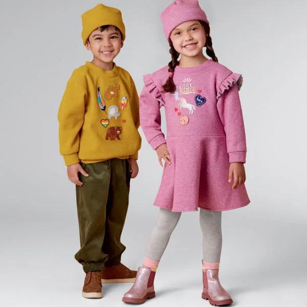Dresses for apple-shaped body types -New Look Child Top, Dress & Trousers N6715