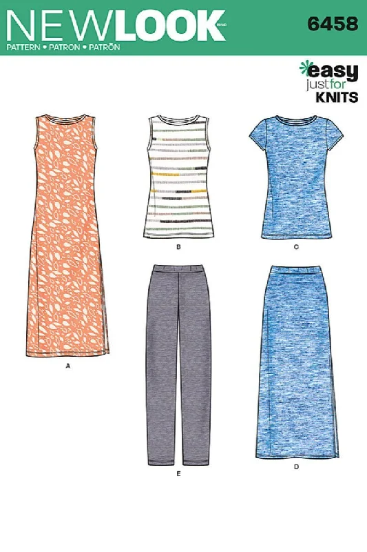 Halter neck mini dresses for a chic appearance -NL6458 Misses' Easy Knit Separates Pattern