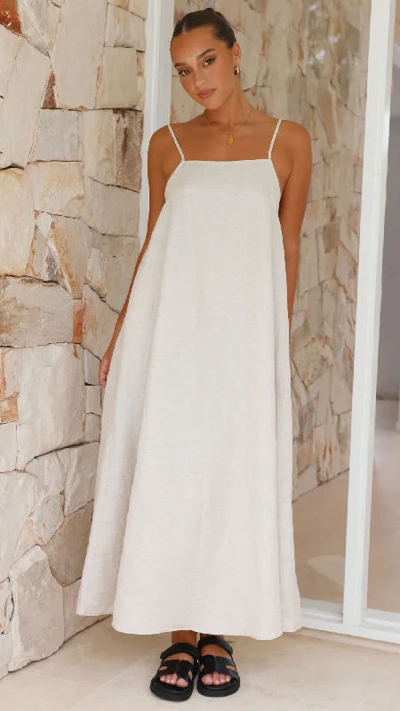 Dresses for formal dinners and events -Sail Away Dress - Beige