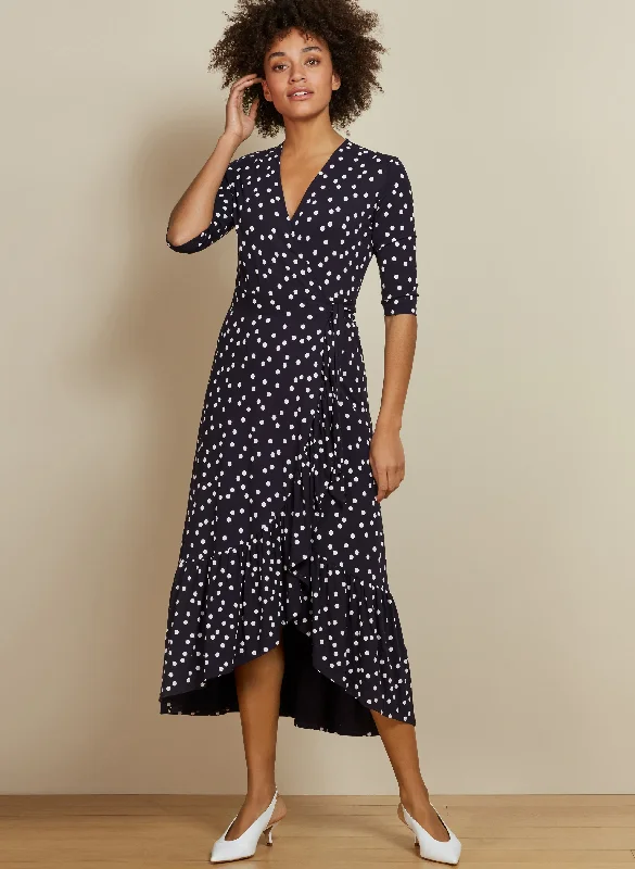 Dresses for women with big busts -Sapphire Ruffle Dress