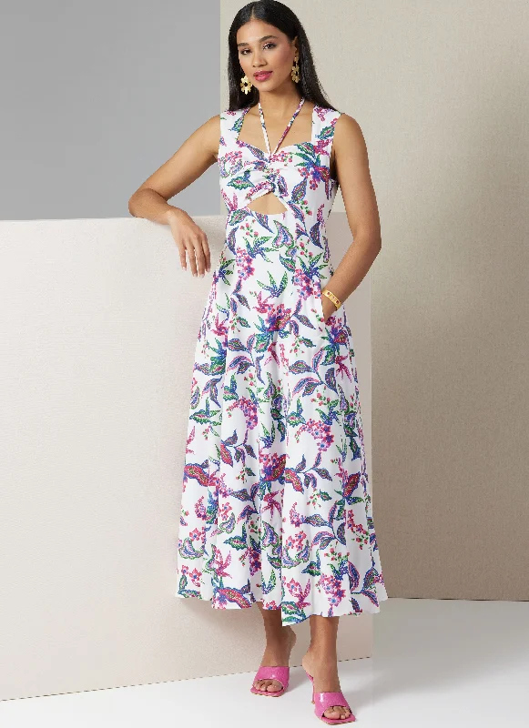 Mini dresses with tie-waist belts -Vogue sewing pattern 2025 Dress with Sleeve Variations Mini dresses with tie-waist belts -Vogue sewing pattern 2025 Dress with Sleeve Variations