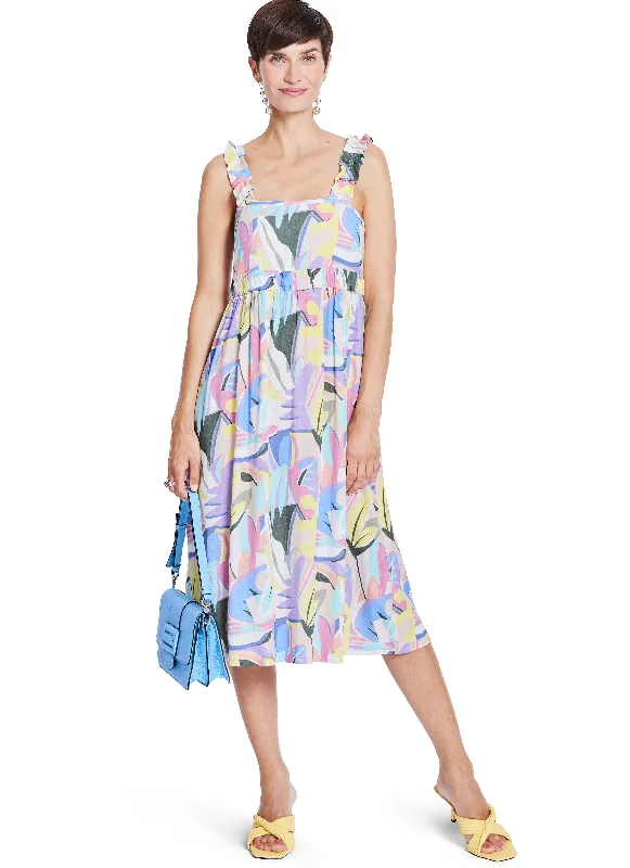 Mini dress for summer parties -Burda Style Pattern 5821 Misses' Dress