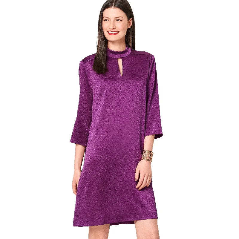 Mini dresses with tie-waist belts -Burda Sewing Pattern 6127 Dress