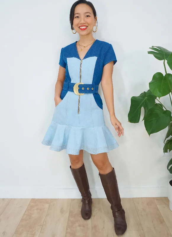 Peplum waist mini dresses for added flair -Know Me sewing pattern 2066 Misses' Dress by Gwen Heng Peplum waist mini dresses for added flair -Know Me sewing pattern 2066 Misses' Dress by Gwen Heng
