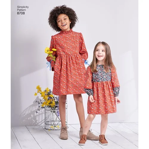 Stylish dresses for everyday wear -Simplicity Child/Teen Dresses S8708