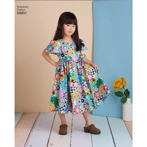 Affordable party dresses for women -Simplicity Children's Dress S8851