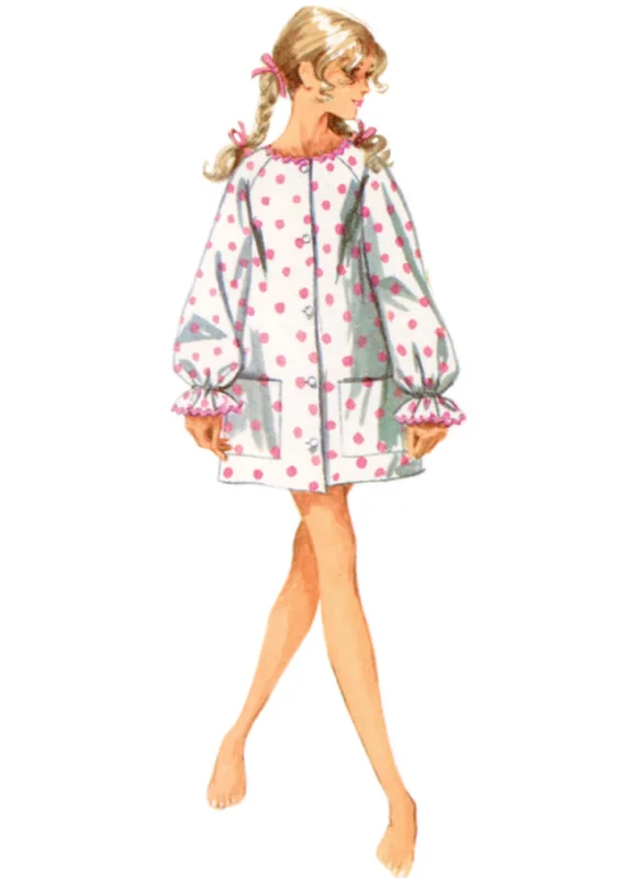 Mini dresses with high-low hem for a dramatic effect -Simplicity Sewing Pattern 9914 for 1960's Beach Cover-Up and Robe