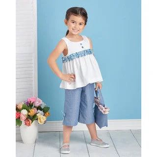 Dresses for apple-shaped body types -Simplicity Top, Dress and Trousers S9559