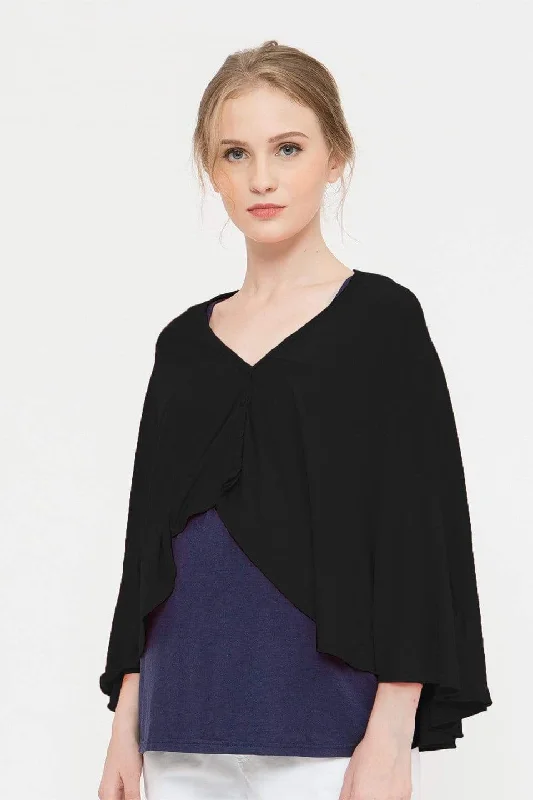 Plus-size dresses for formal occasions -Bambi Nursing Cape Black