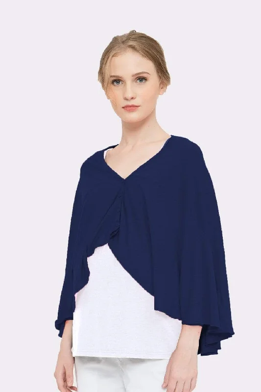 Dresses for women with big busts -Bambi Nursing Cape Navy