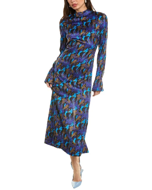 Peasant style mini dresses for a boho-chic appearance -STAUD Thicket Dress