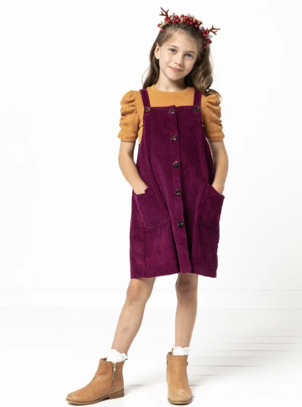 Shop trendy dresses for brunch dates -Style Arc Baby/Child Zoe Pinafore