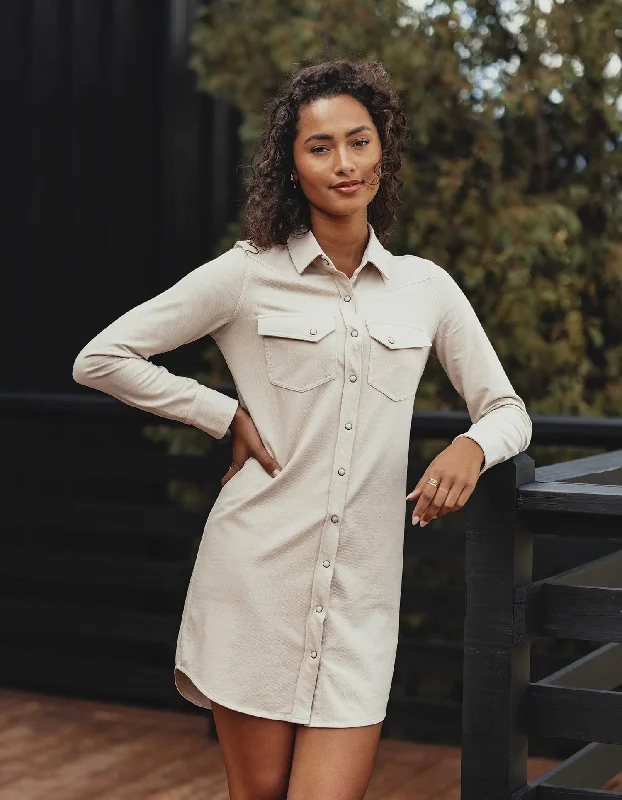 Best dresses for work meetings -Tentoma Western Dress in Bone