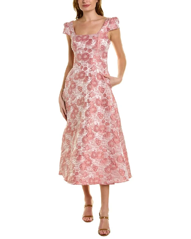 Mini dresses with side slits for added allure -Theia Ciera Cap Sleeve Gown