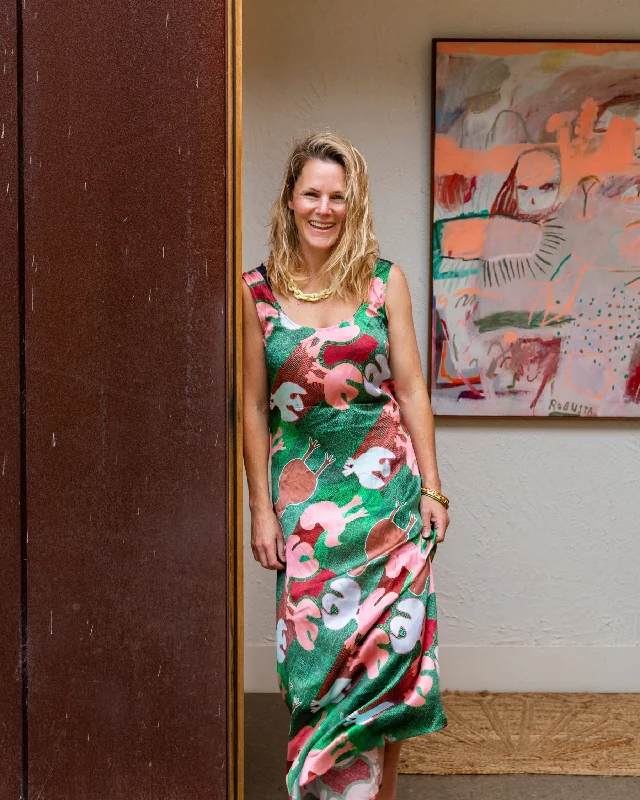 Shop cute dresses for weddings online -Tjulpu Kulunypa Silk Dress