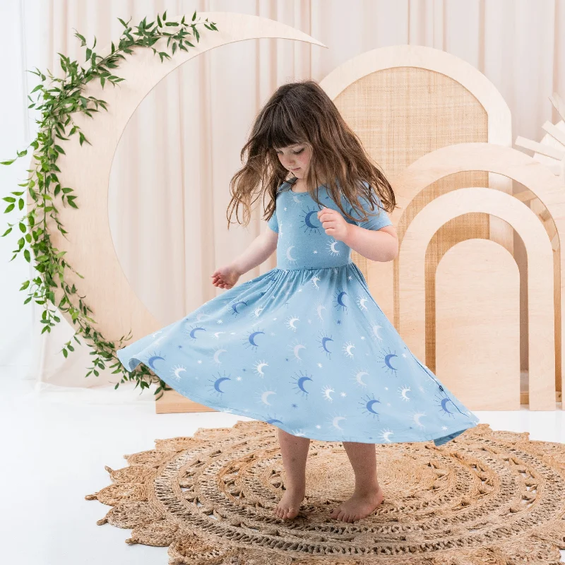 Peplum mini dresses for added flair -Twirl Dress in Boho Moon