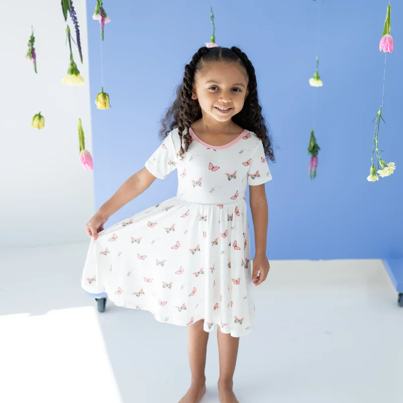 Mini dresses with tiered ruffle skirt for a playful look -Twirl Dress in Butterfly