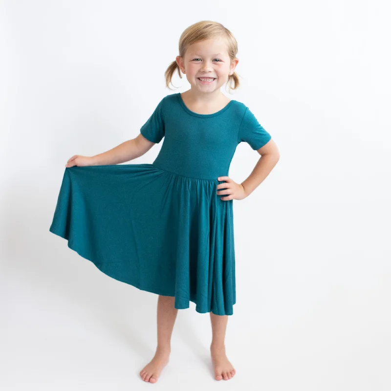 Mini dresses with sheer panels for a modern twist -Twirl Dress in Loch