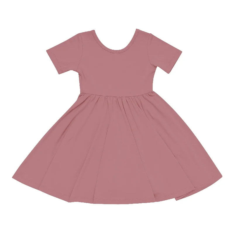 Trendy mini dresses for young women -Twirl Dress in Dusty Rose