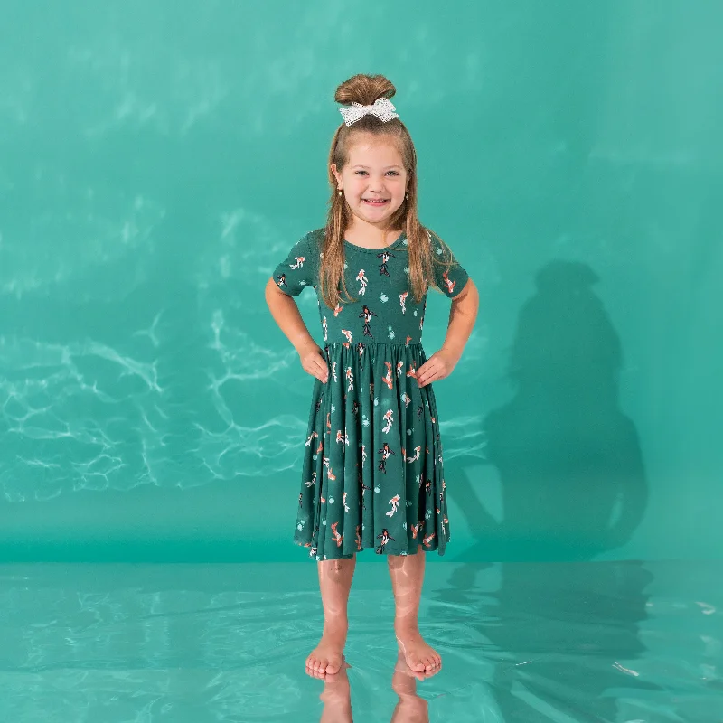 Velvet mini dresses for a rich texture -Twirl Dress in Koi
