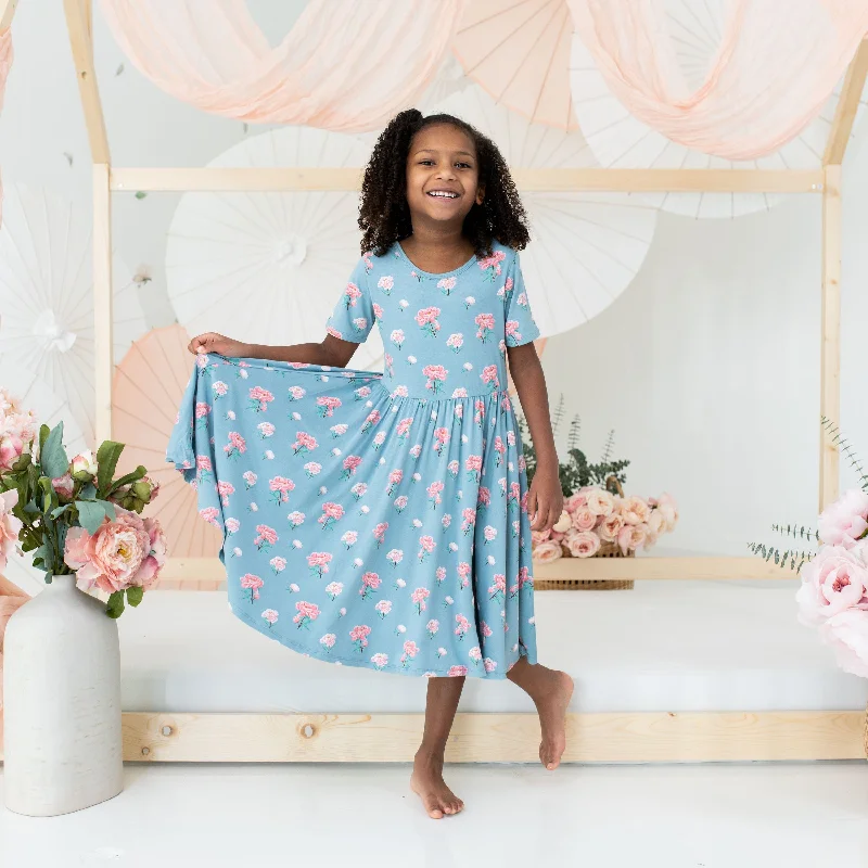 Mini dresses with animal prints for a wild look -Twirl Dress in Peony