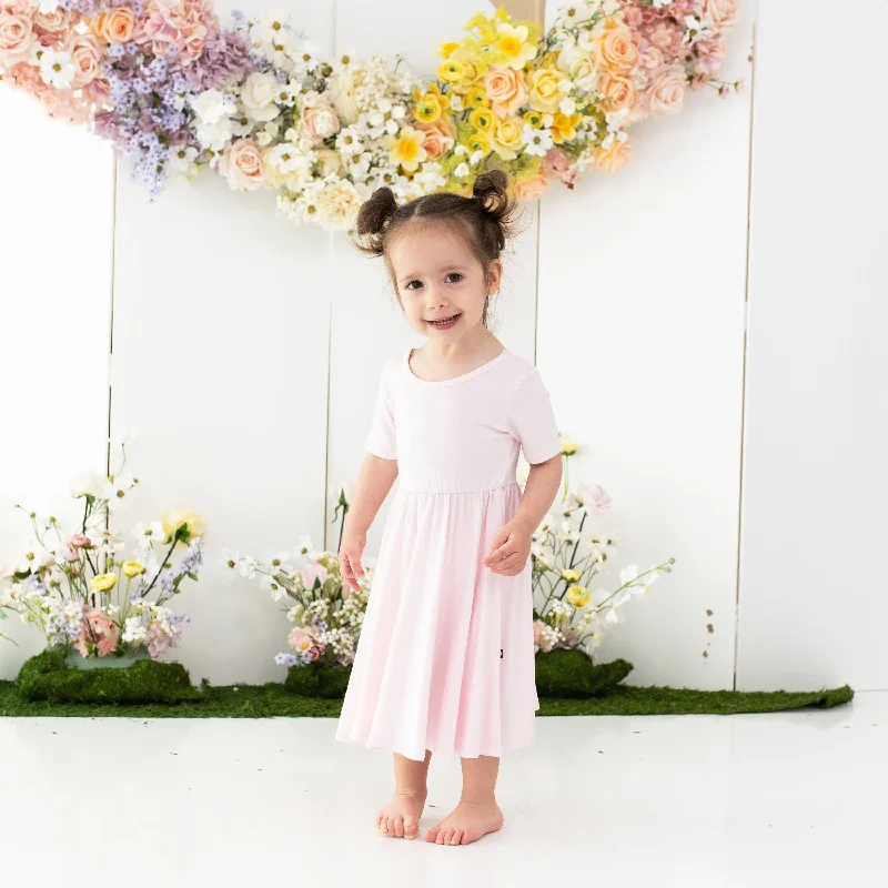 Long-sleeve mini dresses for cooler days -Twirl Dress in Sakura
