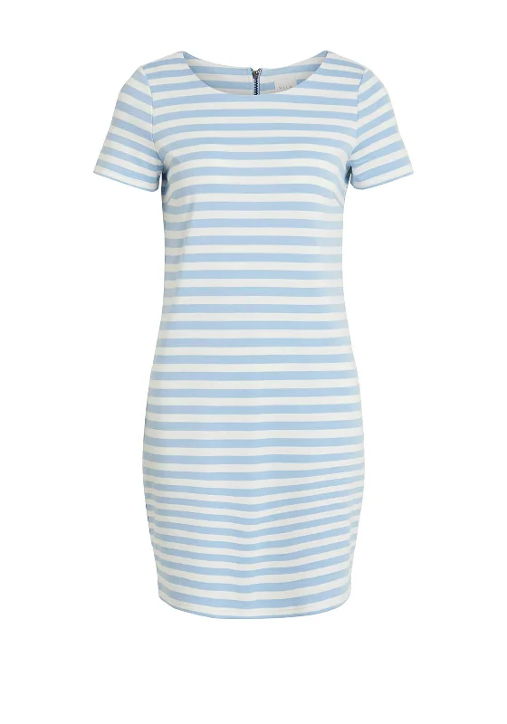 Bodycon mini dresses for a sleek silhouette -Vila Tinny Striped Midi Dress, Federal Blue Bodycon mini dresses for a sleek silhouette -Vila Tinny Striped Midi Dress, Federal Blue