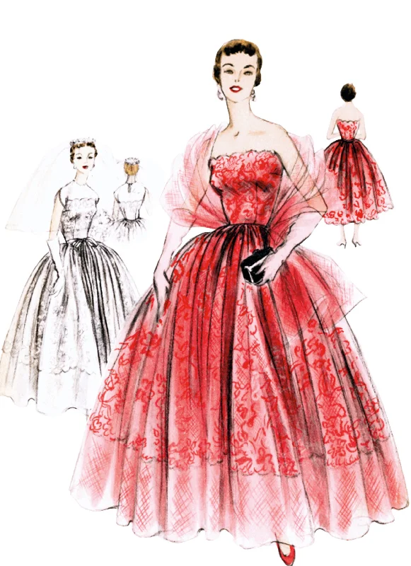 Mini dresses with embroidery for a decorative touch -Vogue Sewing Pattern 2061 Dresses and Stole Mini dresses with embroidery for a decorative touch -Vogue Sewing Pattern 2061 Dresses and Stole