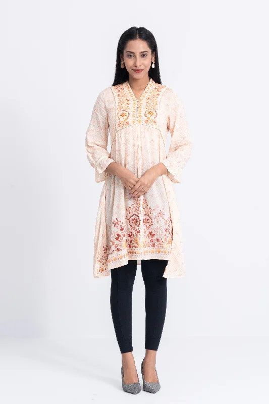 Vintage inspired dresses for women -Women's Ethnic Kurti