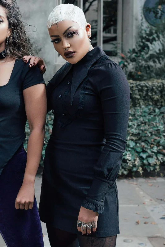 Sexy dresses for special occasions -Weird Sister Collar Dress - Resurrect