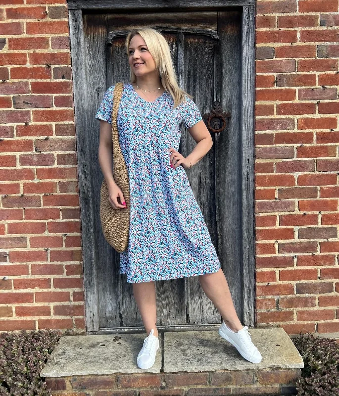 Where to buy bodycon dresses online -Wild Madder Stream Brush Drawing Dress