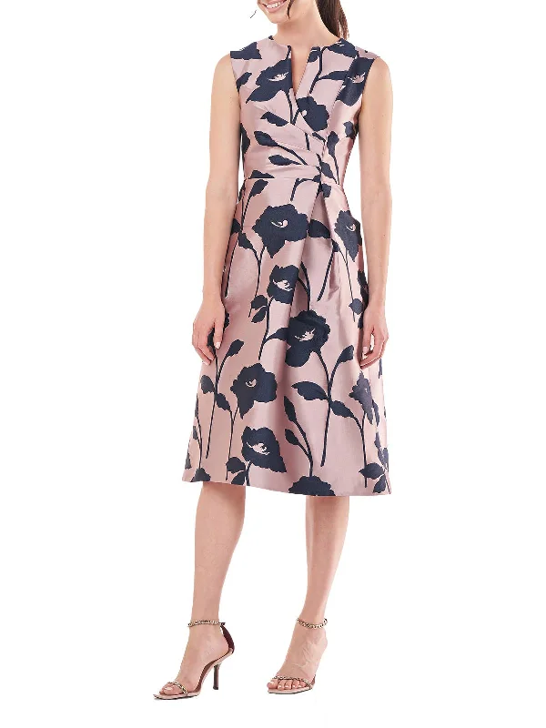 Mini dresses with tie-dye patterns for a bohemian touch -Womens Floral Knee Midi Dress Mini dresses with tie-dye patterns for a bohemian touch -Womens Floral Knee Midi Dress