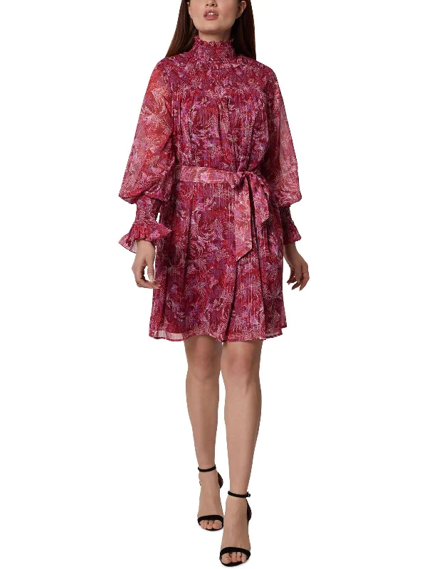 Mini dresses with pleated skirts for a classic look -Womens Printed Knee Length Shift Dress Mini dresses with pleated skirts for a classic look -Womens Printed Knee Length Shift Dress