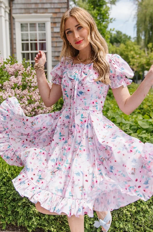 Flare dresses with eyelet lace for a feminine appeal -Dolly Dress