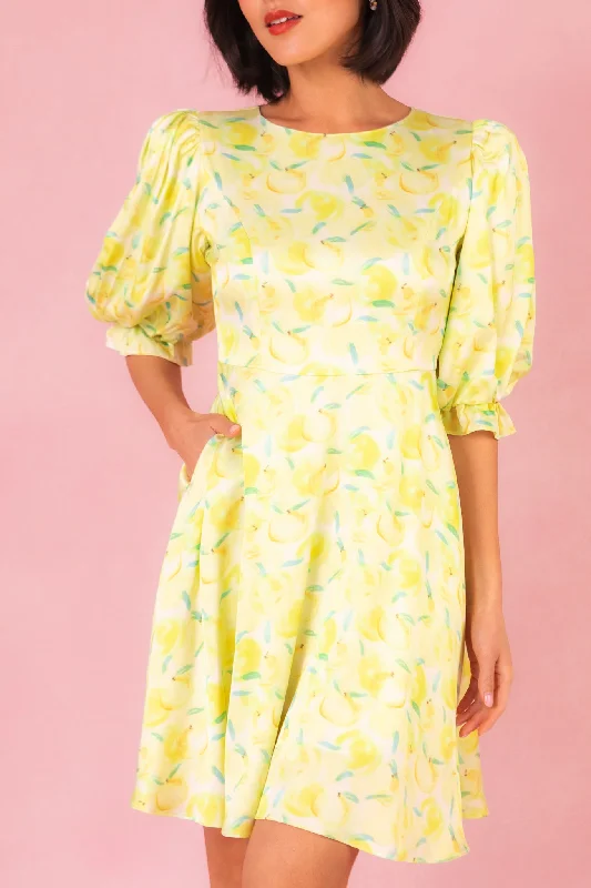 Flare dresses with square necks for a vintage feel -Lita Dress