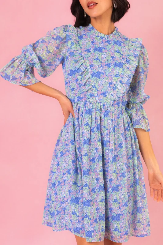 Flare dresses with cotton materials for breathable comfort -Monet Dress
