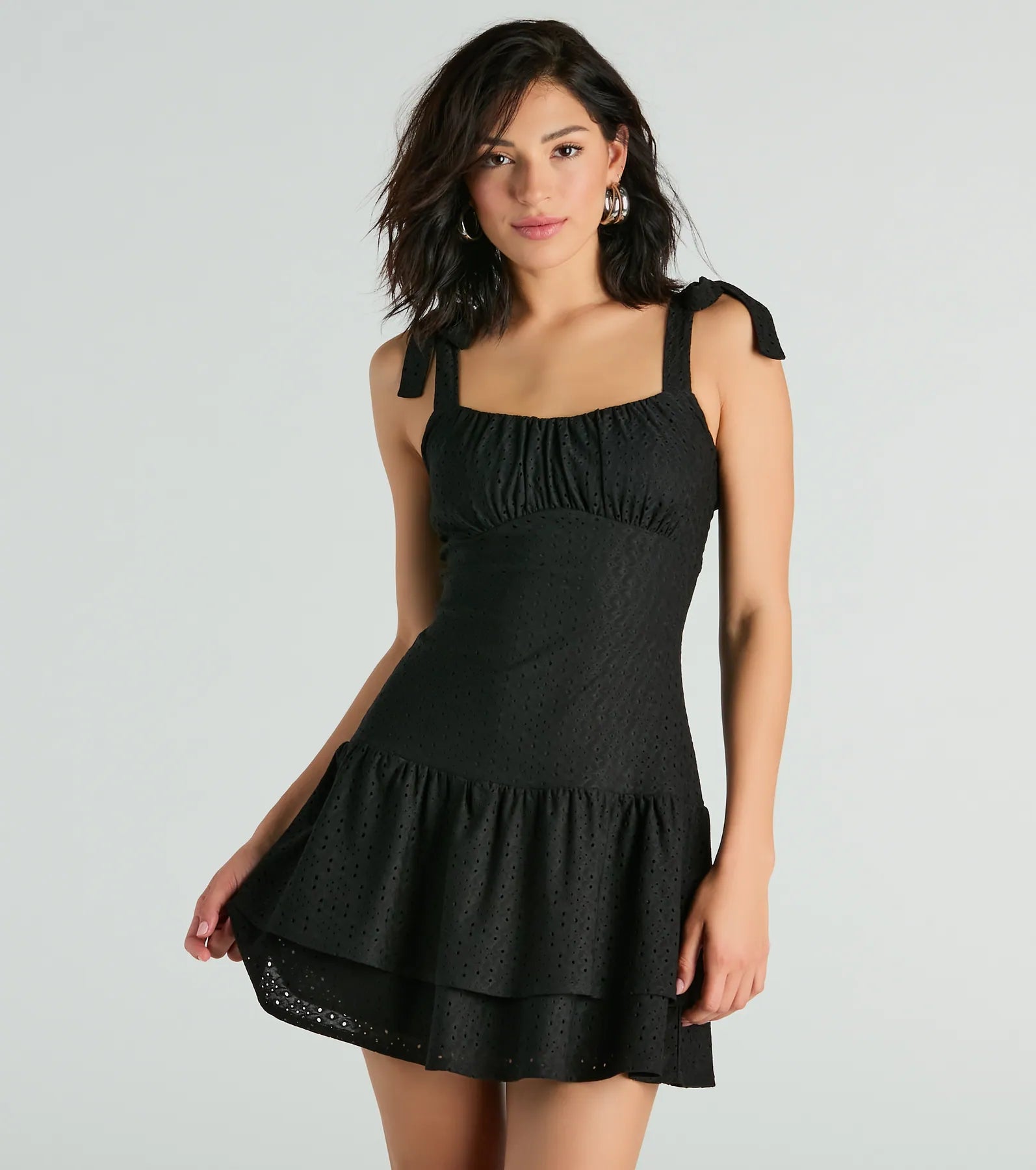 Flare dresses with pleated skirts for added texture -More Than Sweet Tie Strap Fit-And-Flare Dress Flare dresses with pleated skirts for added texture -More Than Sweet Tie Strap Fit-And-Flare Dress