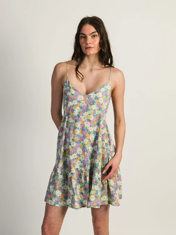 Midi length women's slip dress -PATRONS OF PEACE JAMIE FLORAL DRESS