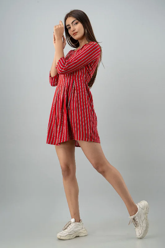 Flare dresses with built-in bras for added support -Red Color Rayon Flared Women Short Dress Flare dresses with built-in bras for added support -Red Color Rayon Flared Women Short Dress