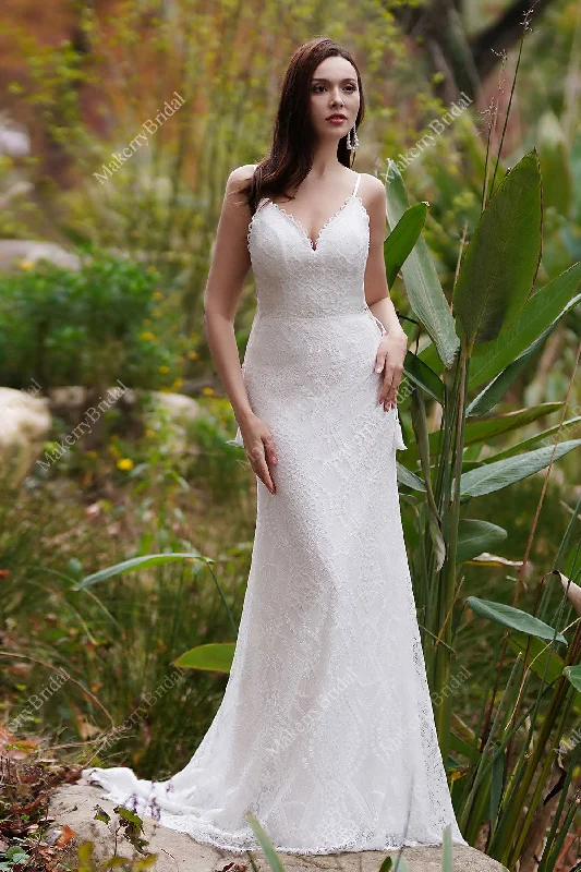 Women's flare dress for casual wear -Geometry Lace Bohemian Fit & Flare Wedding Dress Women's flare dress for casual wear -Geometry Lace Bohemian Fit & Flare Wedding Dress