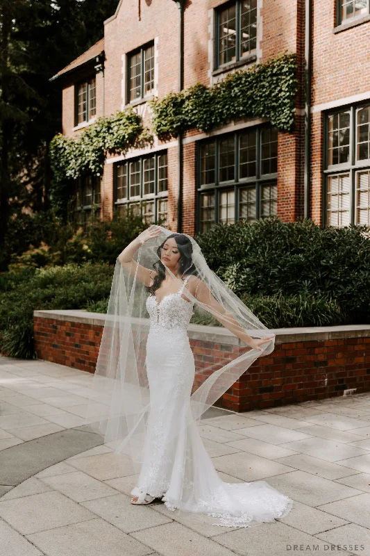 Flare dresses with halter tops for a chic appearance -Lace Fit and Flare Wedding Gown (#MAY) Flare dresses with halter tops for a chic appearance -Lace Fit and Flare Wedding Gown (#MAY)