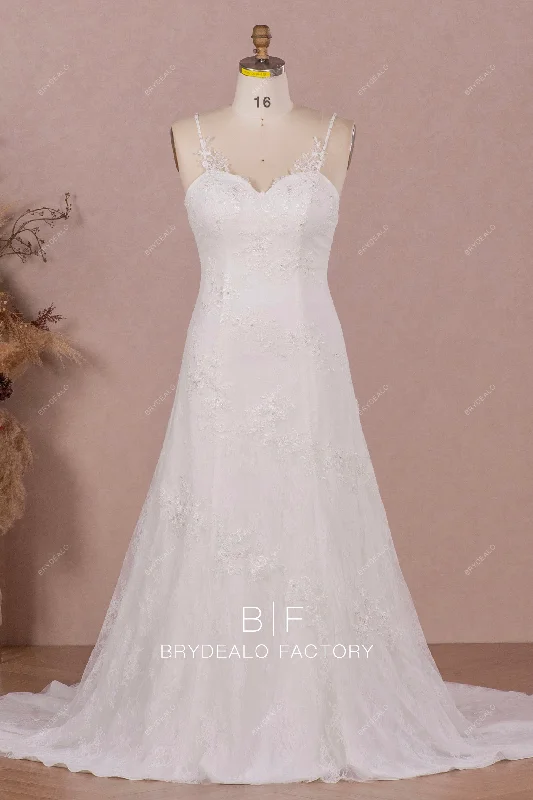 Flare dresses with off-shoulder designs for a romantic look -Plus Size Designer Lace Sleeveless Fit and Flare Elegant Wedding Dress Flare dresses with off-shoulder designs for a romantic look -Plus Size Designer Lace Sleeveless Fit and Flare Elegant Wedding Dress