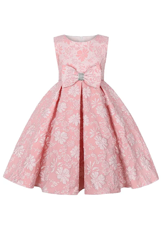 Flare dresses with fringe details for a western-inspired look -Jobiau mignon col rose Jacquard robe fille Flare dresses with fringe details for a western-inspired look -Jobiau mignon col rose Jacquard robe fille