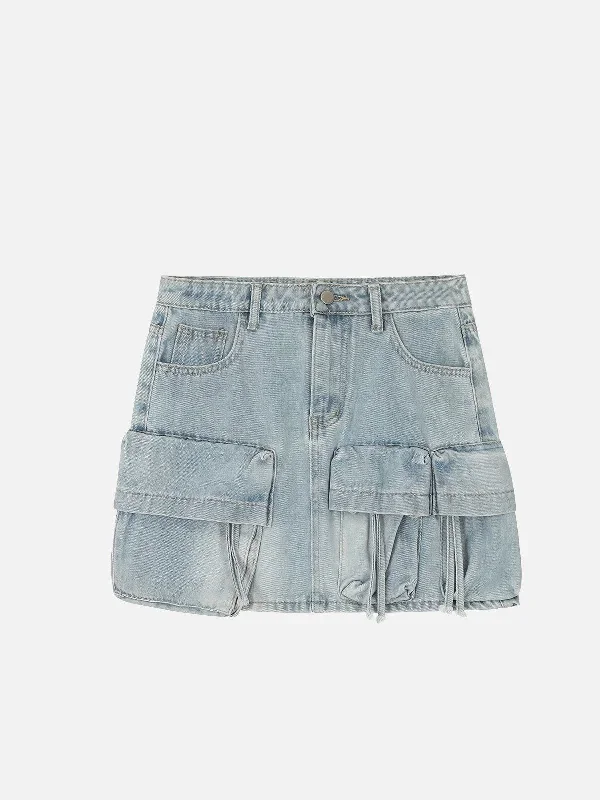 Aelfric Eden Multi Pocket Denim Skirt