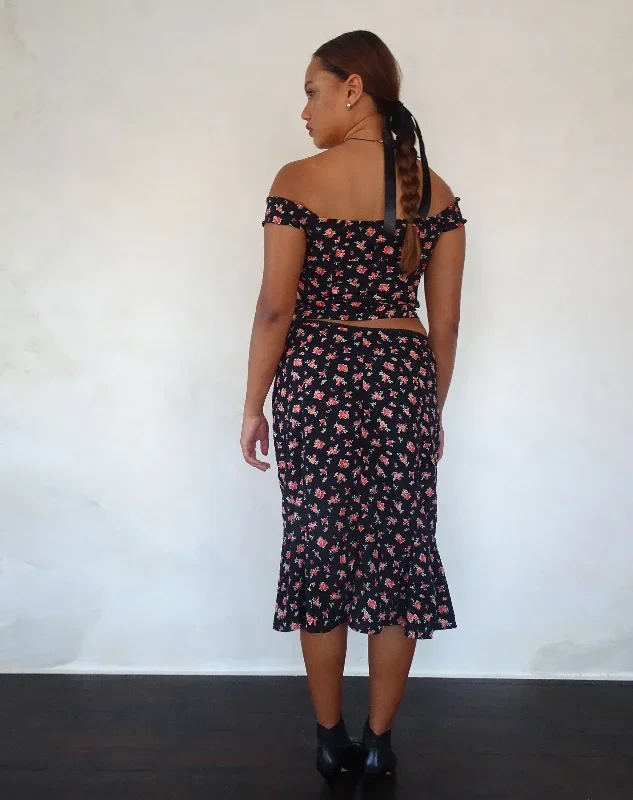 sima-midi-skirt-flowing-roses-black