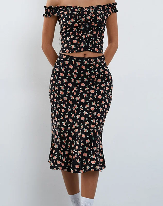 sima-midi-skirt-flowing-roses-black